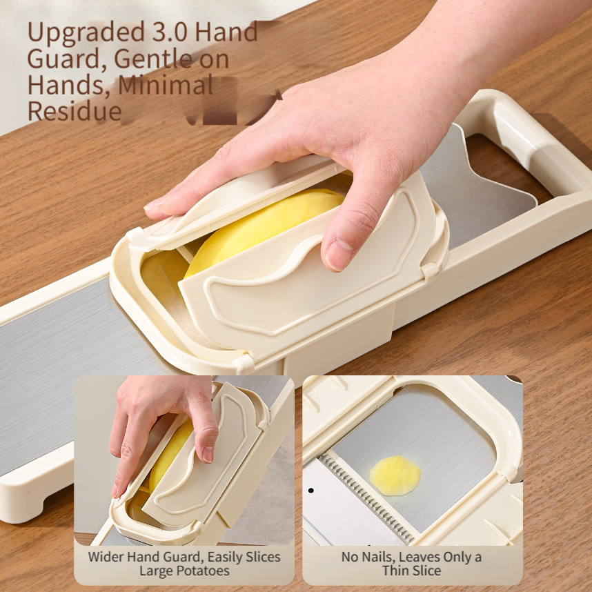 Stainless Steel Vegetable Processor with 5 Replaceable Blades for Kitchen Use