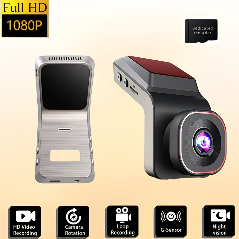 1080P Front Dash Cam Compatible for with IPS Screen, G-Sensor & Night Vision - A