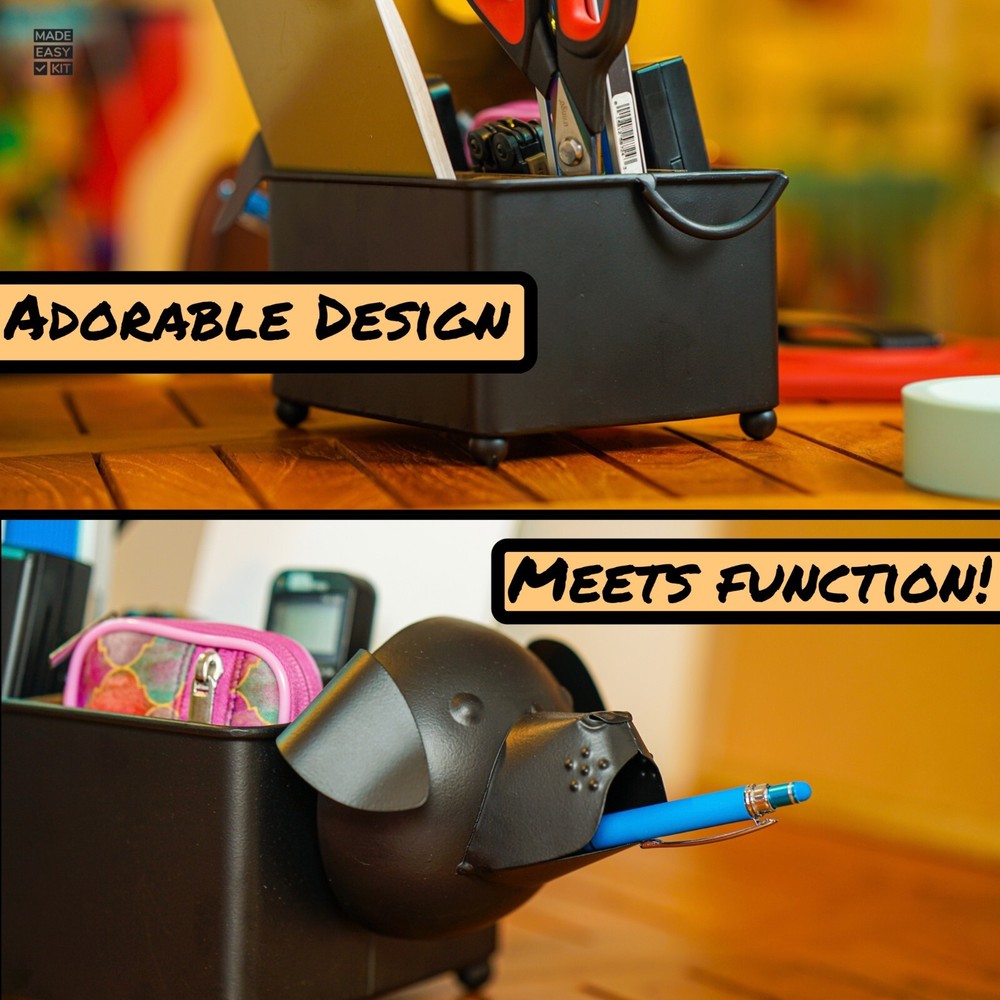 Made Easy Kit Desk Organizer, with Module Compartments (Black Dog)