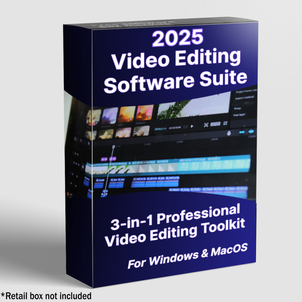 Professional Video Editing Software Suite 2026 | 3-in-1 Pro Program Windows Mac