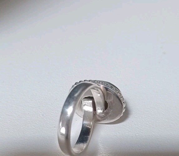 Indian Sterling Silver Labradorite Ring SZ 7 Adjustable