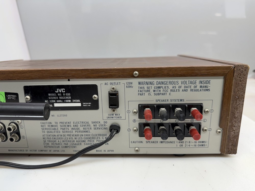 JVC R-S33 Stereo Receiver w/ Graphics Equalizer