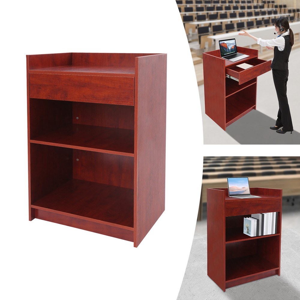 Maple Leaf Color Presentation Stand with Storage for Offices and Events