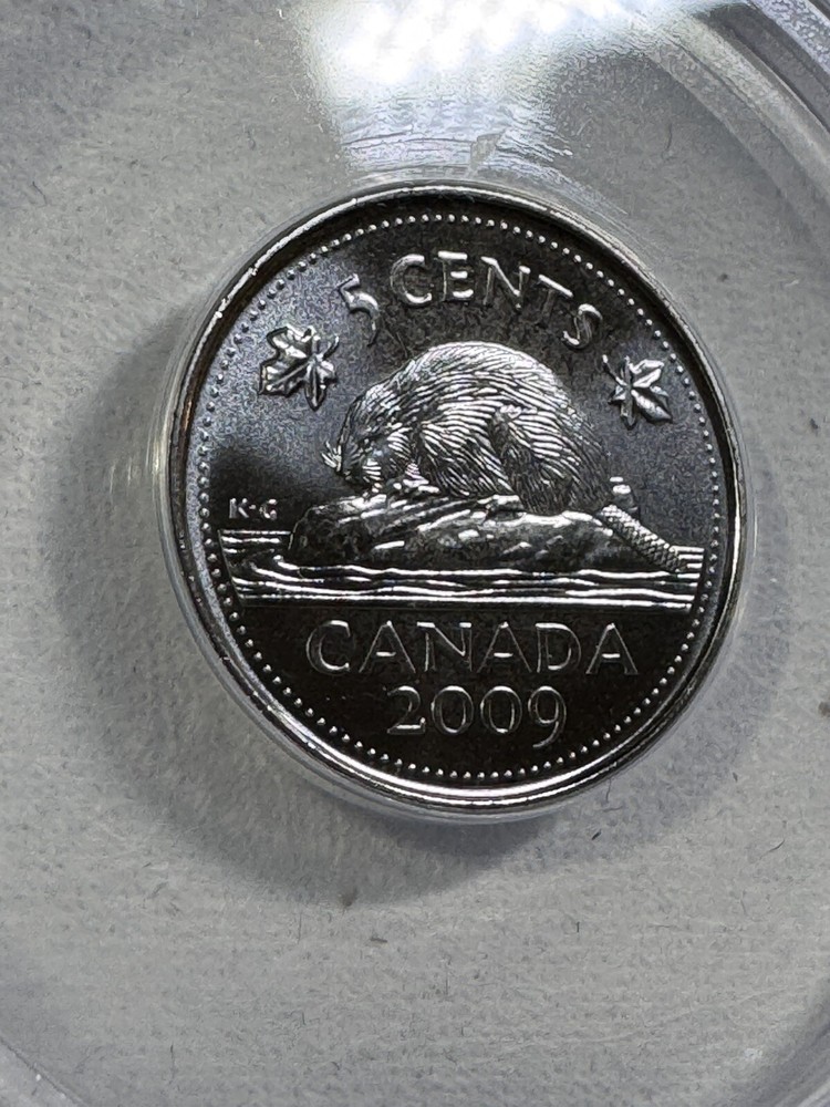 2009 Canada 5 Cents Graded MS 68 by ANACS