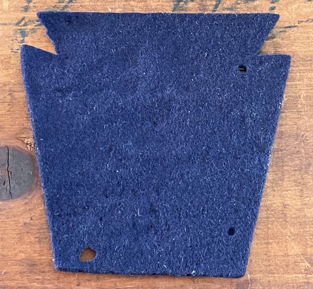 Old Mount Wolf Fish & Game Association Felt Patch Mount Wolf, PA Keystone Shaped