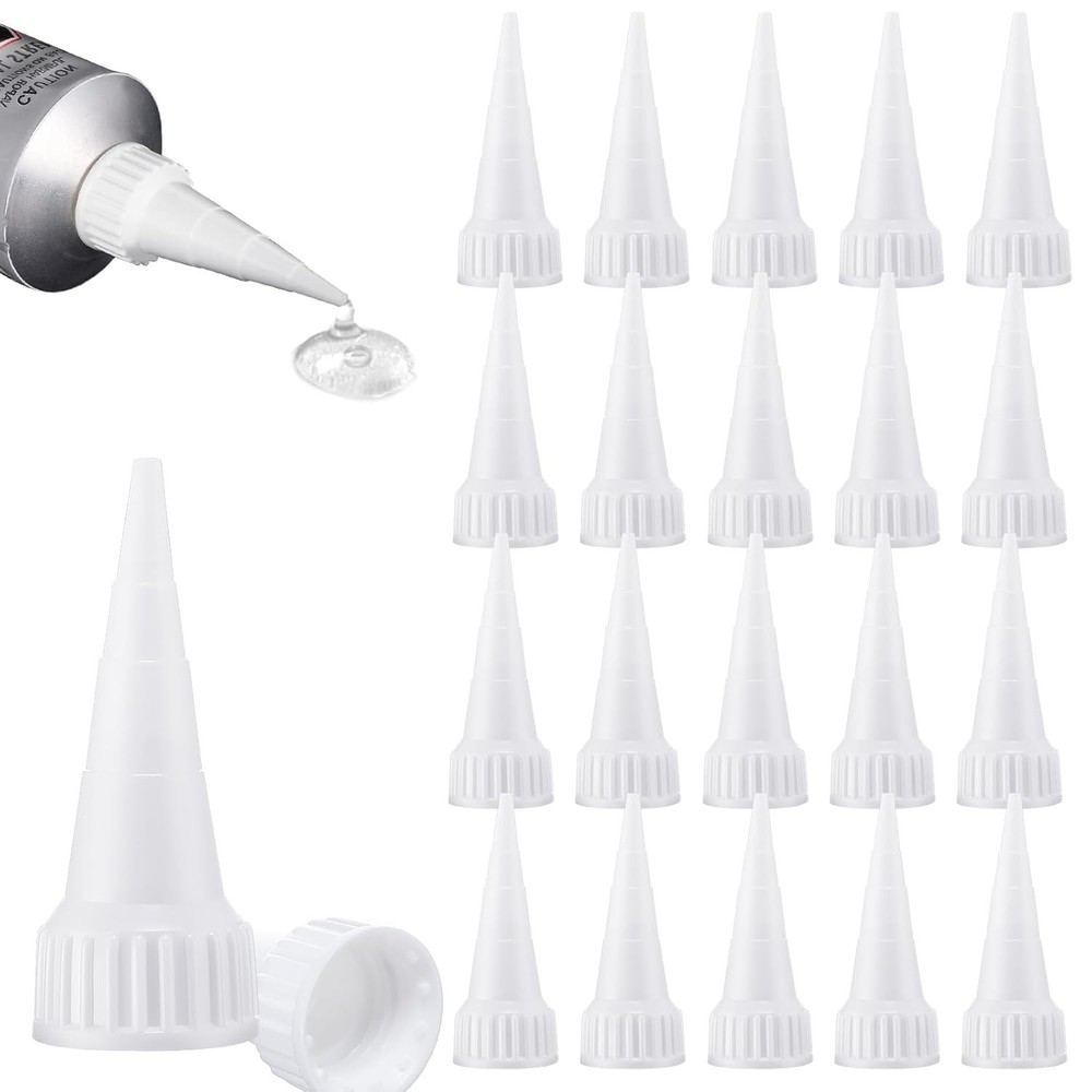 20 Pack Snip Tip Applicator Tips Cap for Craft Glue 3.7 Ounce Adhesive Tubes
