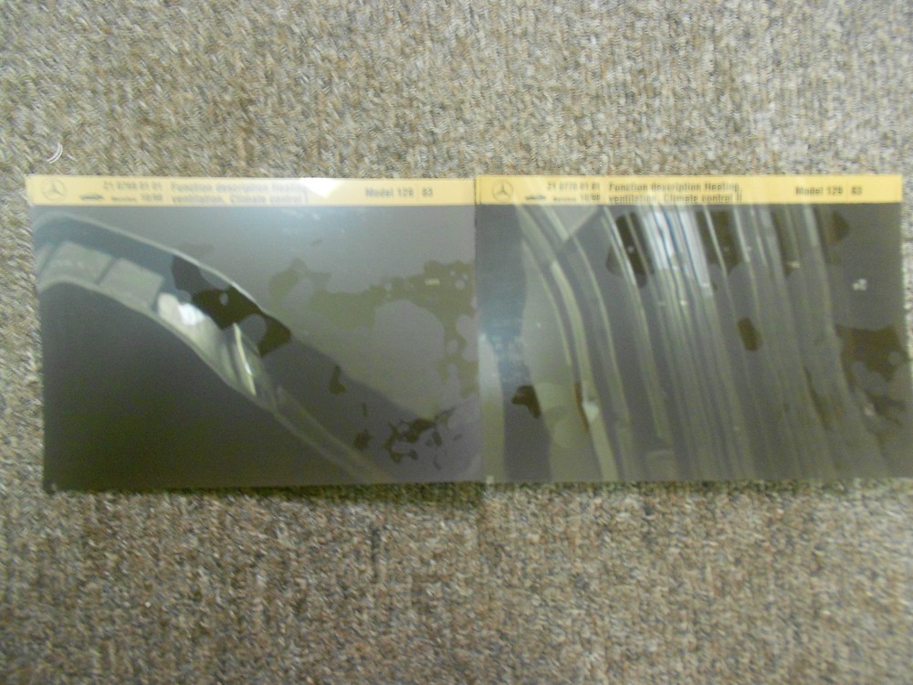 1998 MERCEDES Model 129 Function Description Heating Ventilation 2 VOL SET HUGE