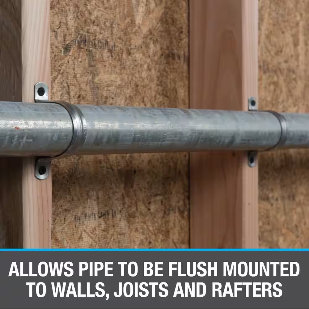 2 In. Galvanized 2-Hole Pipe Hanger Strap