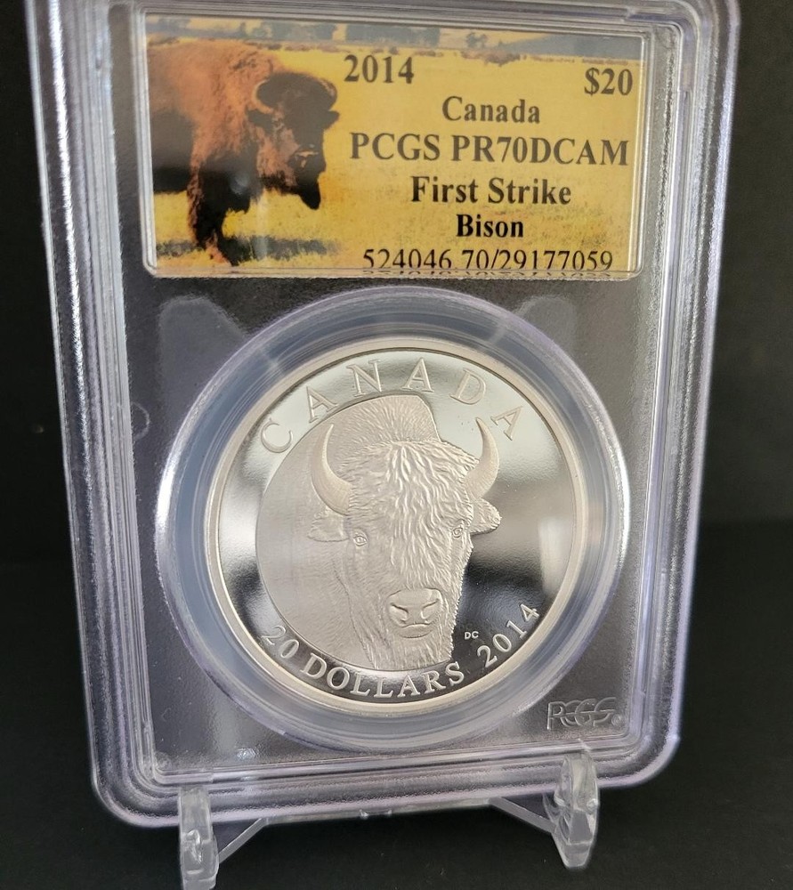 2014 Canada $20 "Bison" PCGS PR70DCAM First Strike..FLAWLESS!