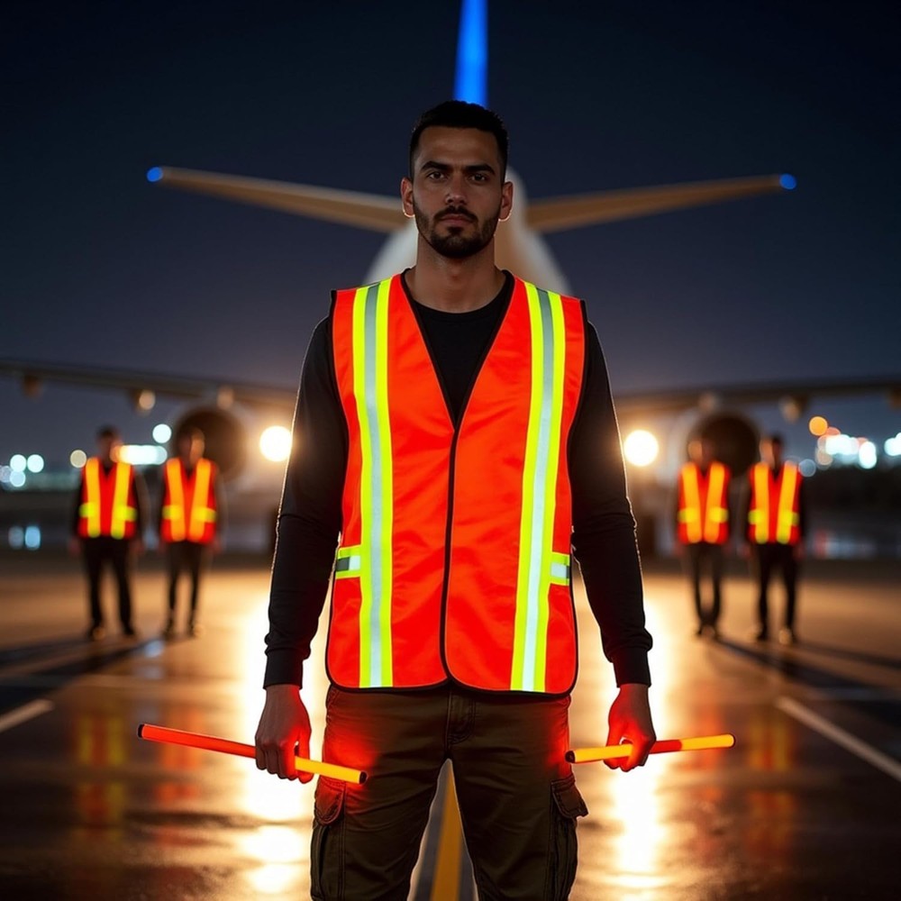 Multi-Function Pocket Reflective Safety Vest - ANSI Class II Certified Orange