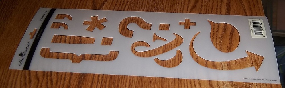 Miss Elizabeth Exclamations Stencil Template.