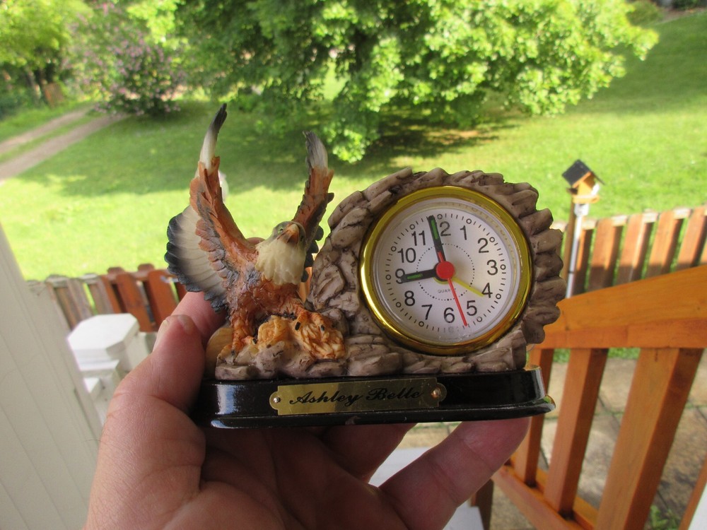 LOVELY~~Ashley Belle Eagle Design Quartz Alarm Clock ~~L@@K!!