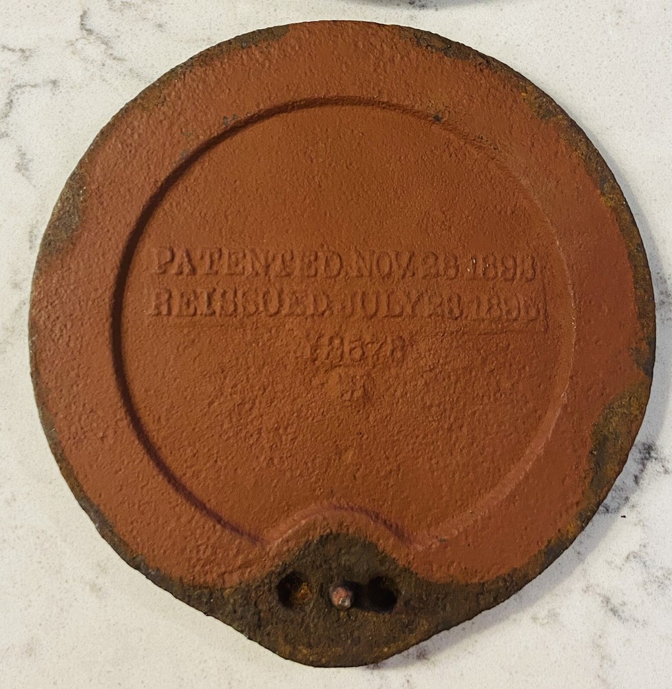 1893 John Deere & Mansur Corn Planter Lid Cast Iron Plate Cover Moline IL