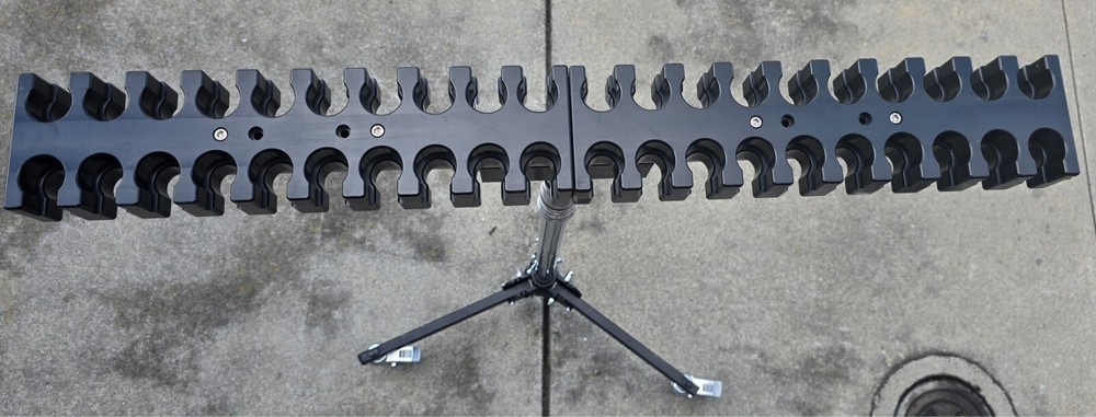 Avenger A5017 Double Riser Roller Stand 17 W/Folding Base 74" Max Height