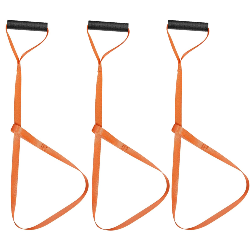 3Pcs Deer Drag Harness Puller Sled Rope with Self-Lock Loop Easy-to-Grip Handle