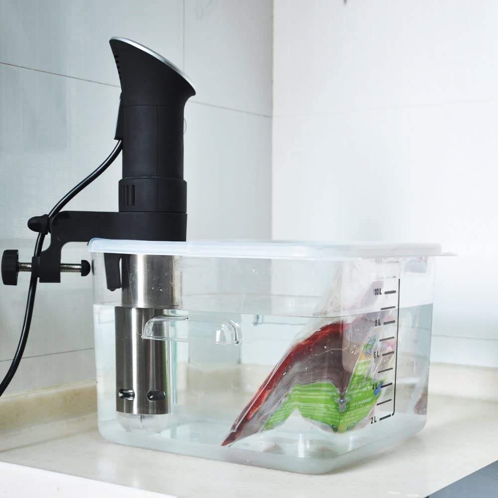 Sous Vide Container 12 Quart Collapsible Hinged Lid For Cooker Transparent