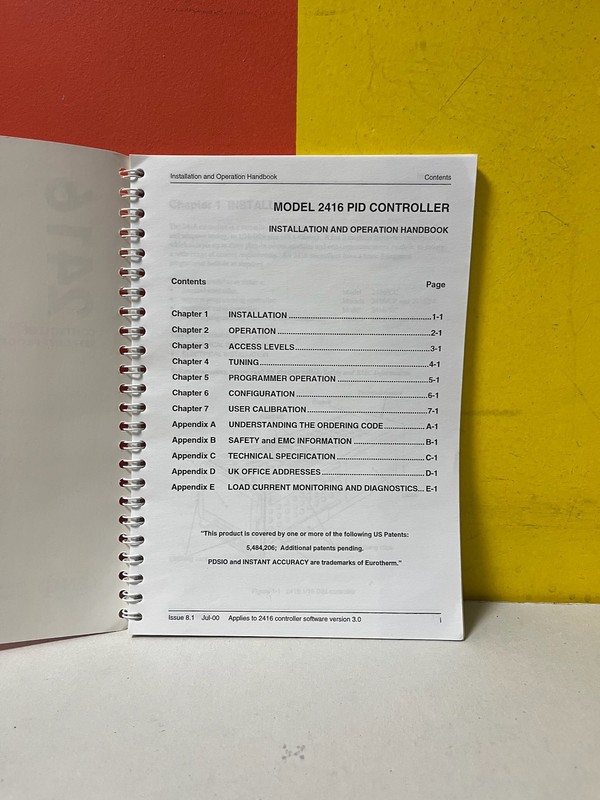 Eurotherm 2416 Controller Installation and Operation Handbook