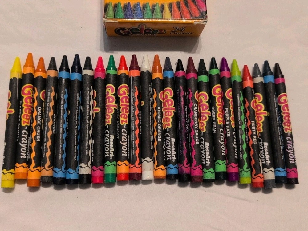 Rose Art Geleez Crayons 24 Pack Super Smooth Year 2000