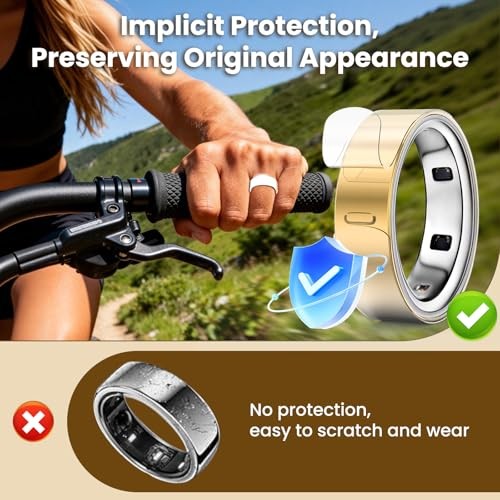 10 Pack Ultra-Thin Clear Protector for Oura Ring Gen 4/3, 5/6/7/8 Transparent