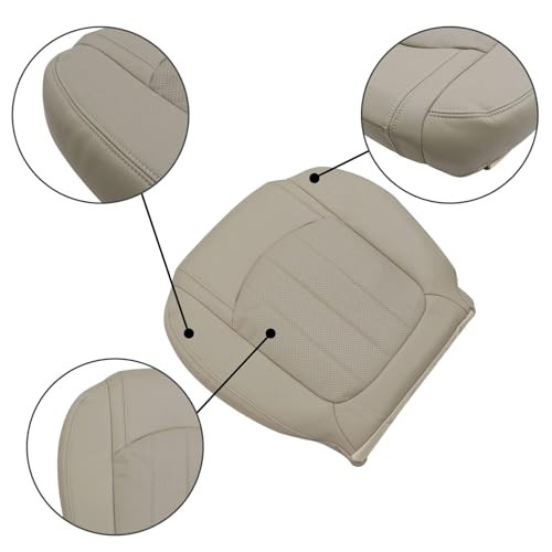 Driver Side Bottom Perforated Leather Replacement Seat Tan(Perforated leather)
