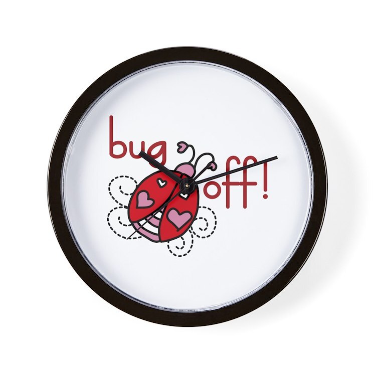 CafePress Bug Off 10" Wall Clock (1301104284)