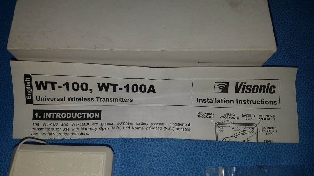Visonic WT-100 Wireless Transmitter