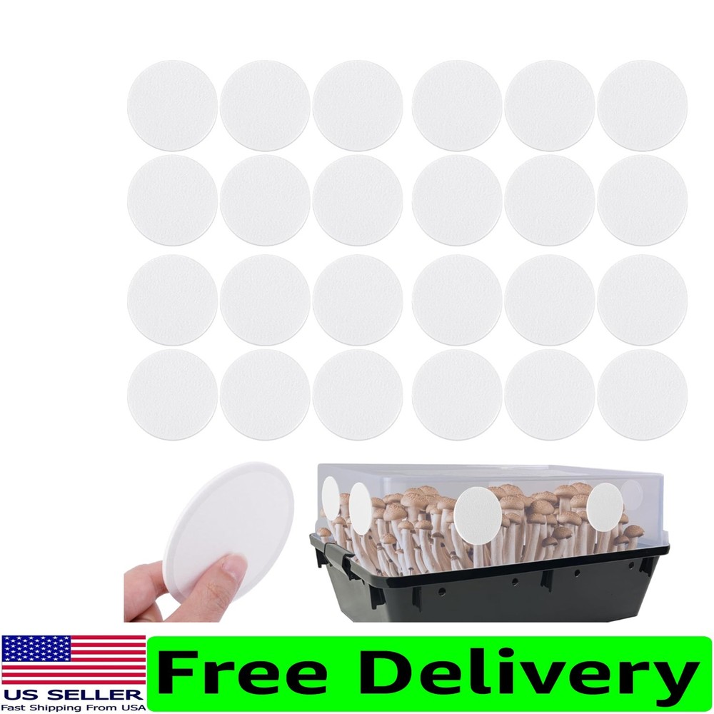 Efficient 2MM Thick Monotub Filter Discs - 24 Pack for Healthy Mushroom Growth