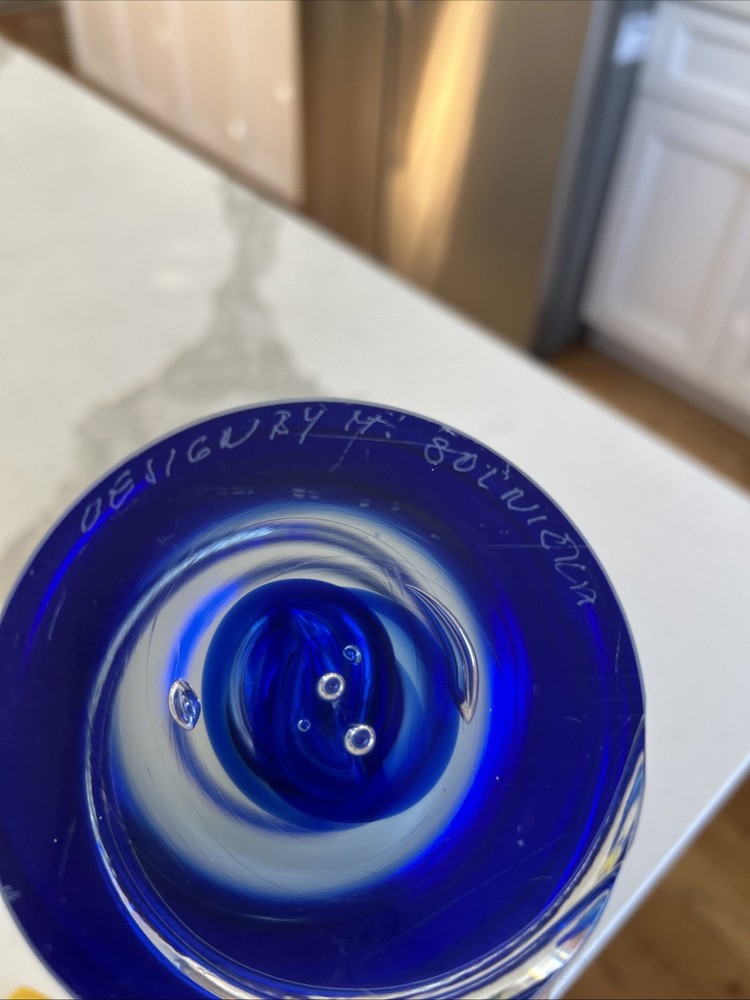 Design By Solnicka Heavy Blue Vase