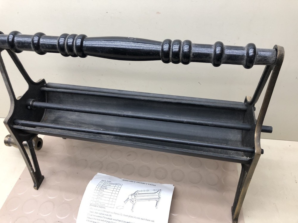 Vintage Cast Iron Newspaper Log Roller Bench Model - Eagle