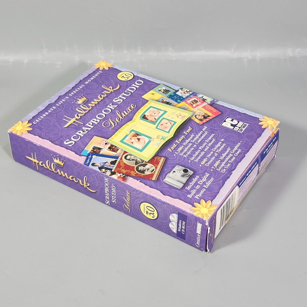 Hallmark Scrapbook Studio Deluxe 3.0 PC CD-ROM Windows 98 Me 2000 XP Software