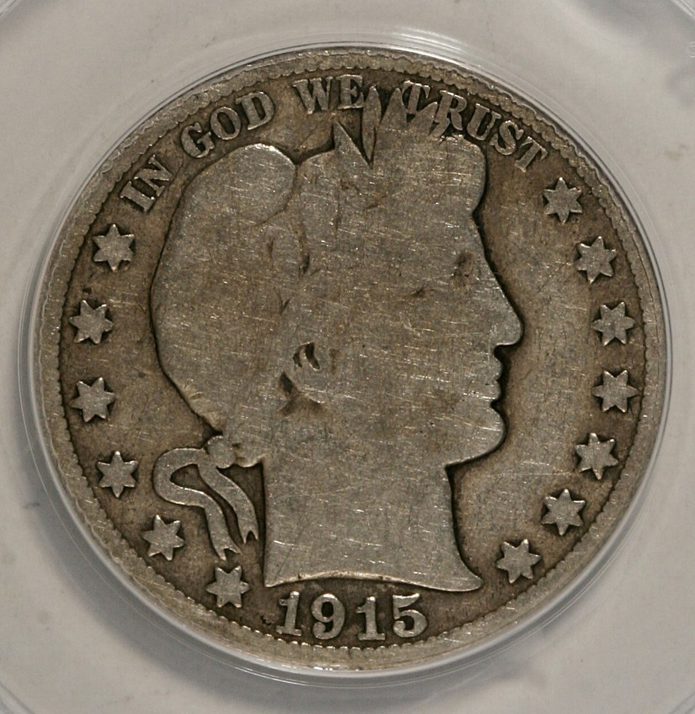1915 BARBER HALF DOLLAR ANACS G4