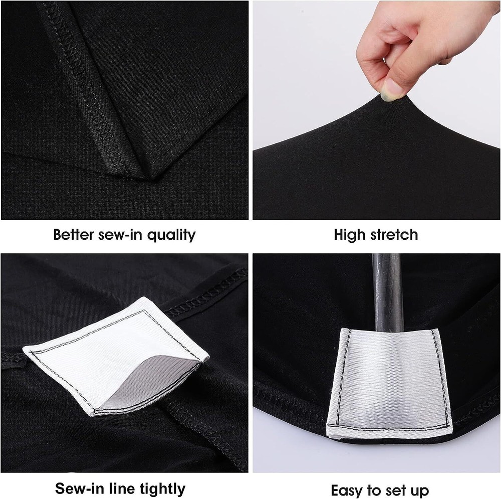 2PCS Spandex Fitted Tablecloth Rectangular Stretch Table Cover for Wedding Party