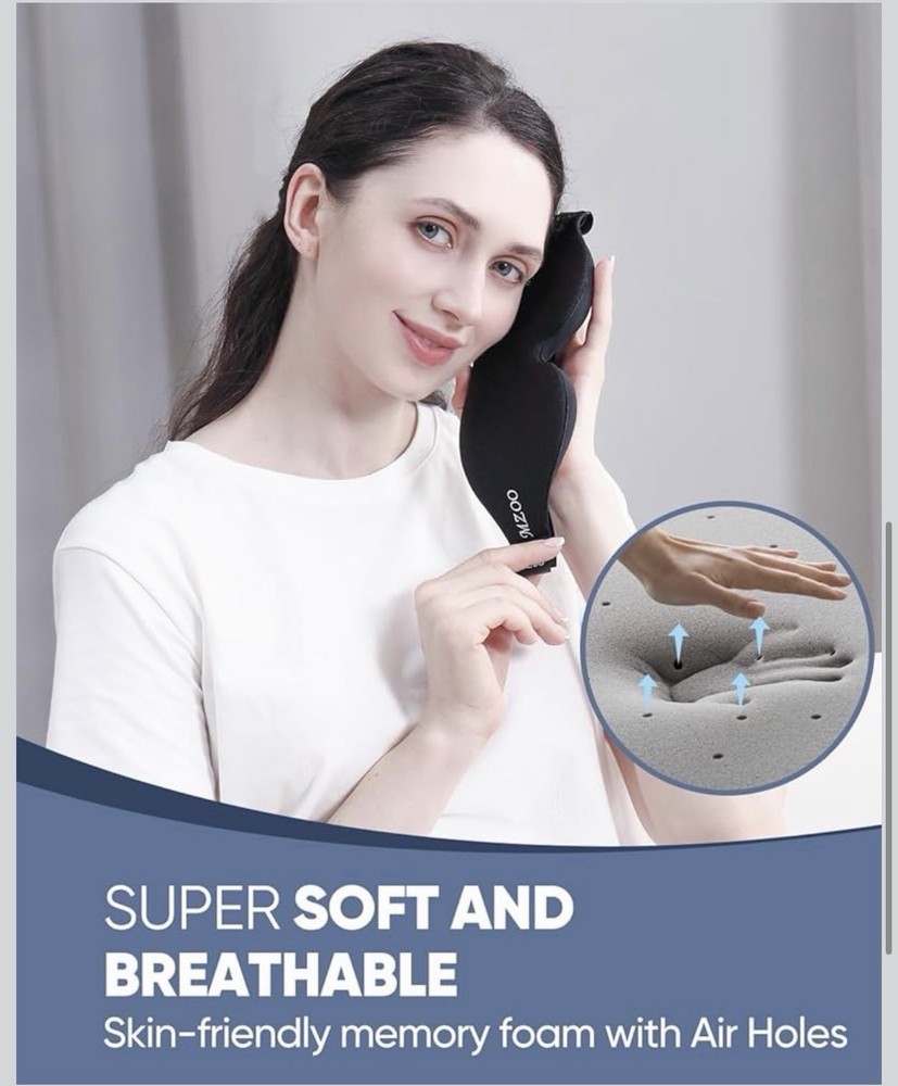 Sleeping Eye Mask Zero Eye Pressure 3D Sleeping Mask Light Blocking Padding