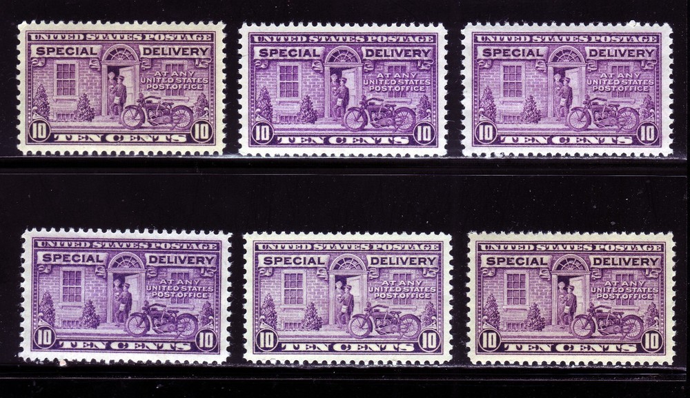 #E15 10¢ MOTORCYCLE SPECIAL DELIVERY. EXTRA FINE 1. NEVER HINGED OG.