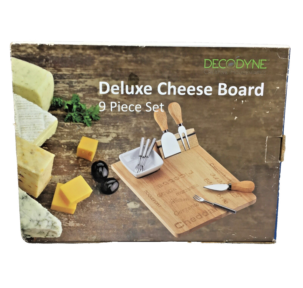Decodyne Deluxe Cheese Board 9-Piece Set