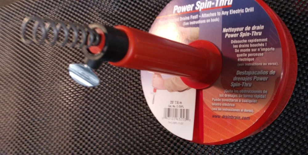 25 ft. POWER SPIN-THRU DRAIN UN-CLOG/ SNAKE NEW