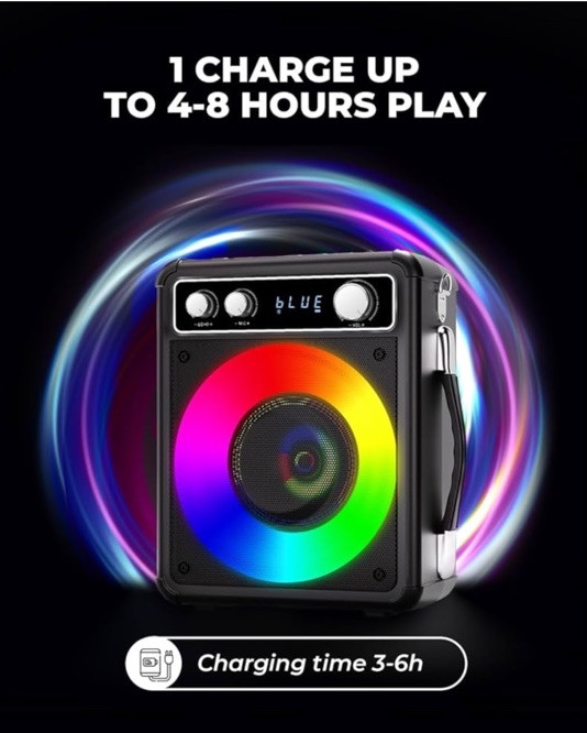 Portable Karaoke Machine with 2 microphones