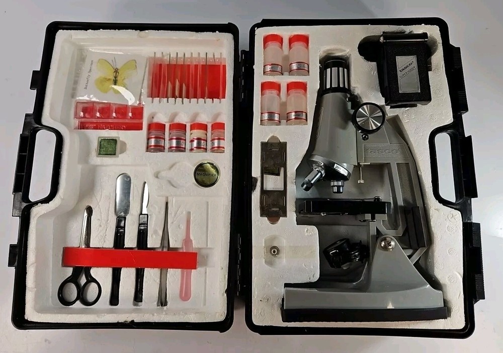 Vintage 1990's TASCO MICROSCOPE - UNUSED CONDITION - 99% Complete