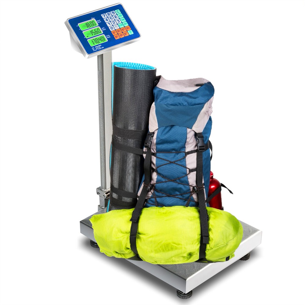 660 lbs Digital Platform Scale Electronic Postal w/ High-Definition LCD Display