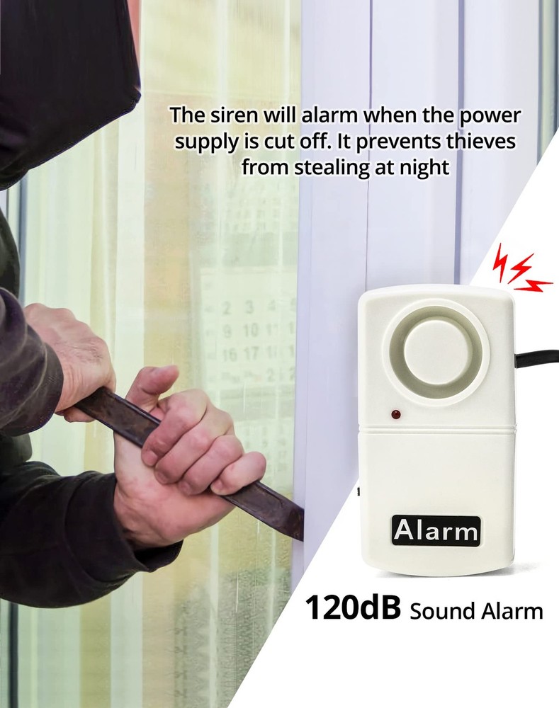 QWORK Power Failure Alarm, 2 Pack Automatic Cut Outage 2