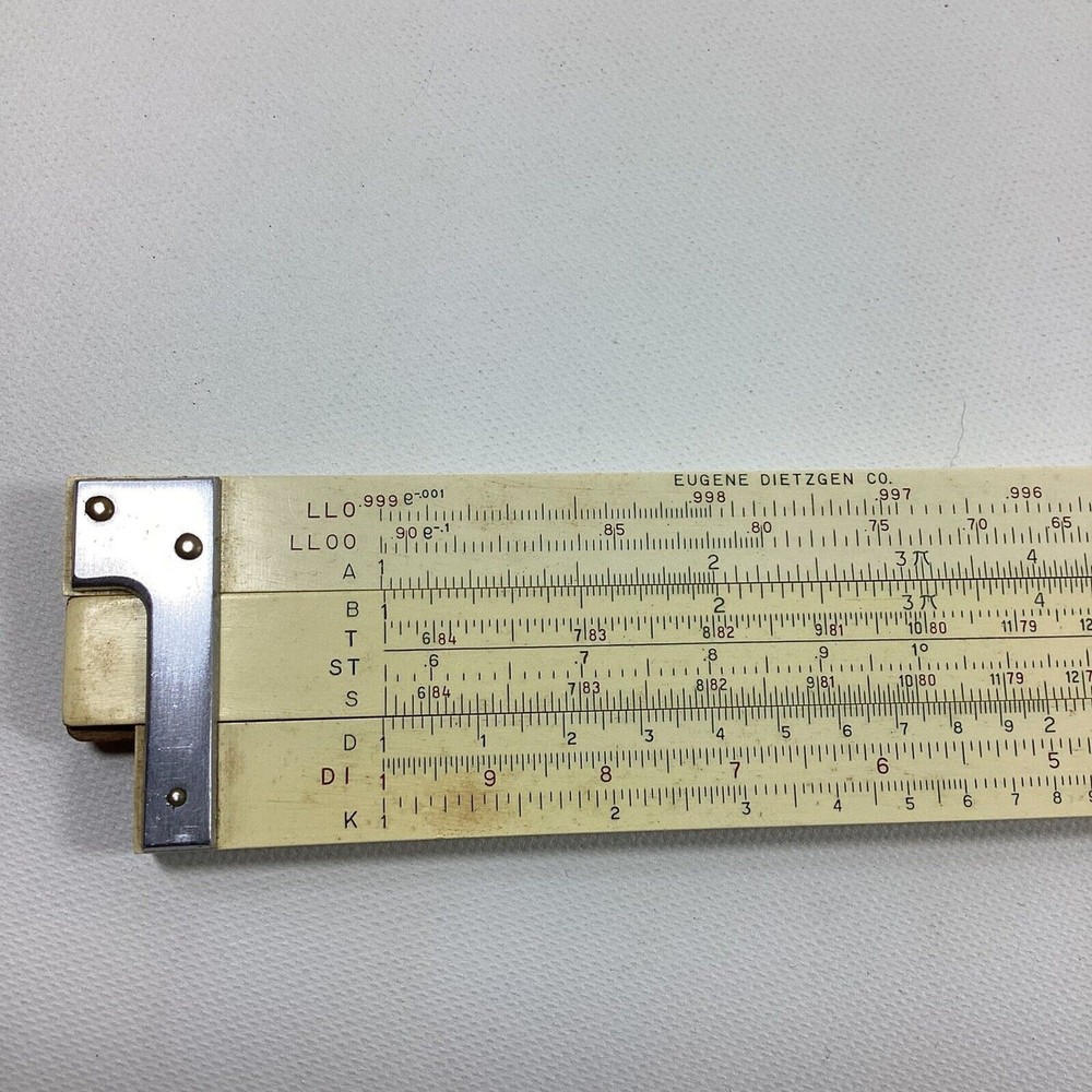 Vtg Dietzgen Slide Rule Maniphase Multiplex 1732 Decimal Trig Type Log In Case