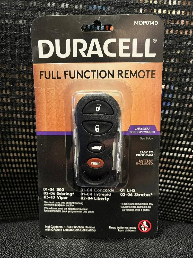 Duracell MOP014D Full Function Remote with Battery