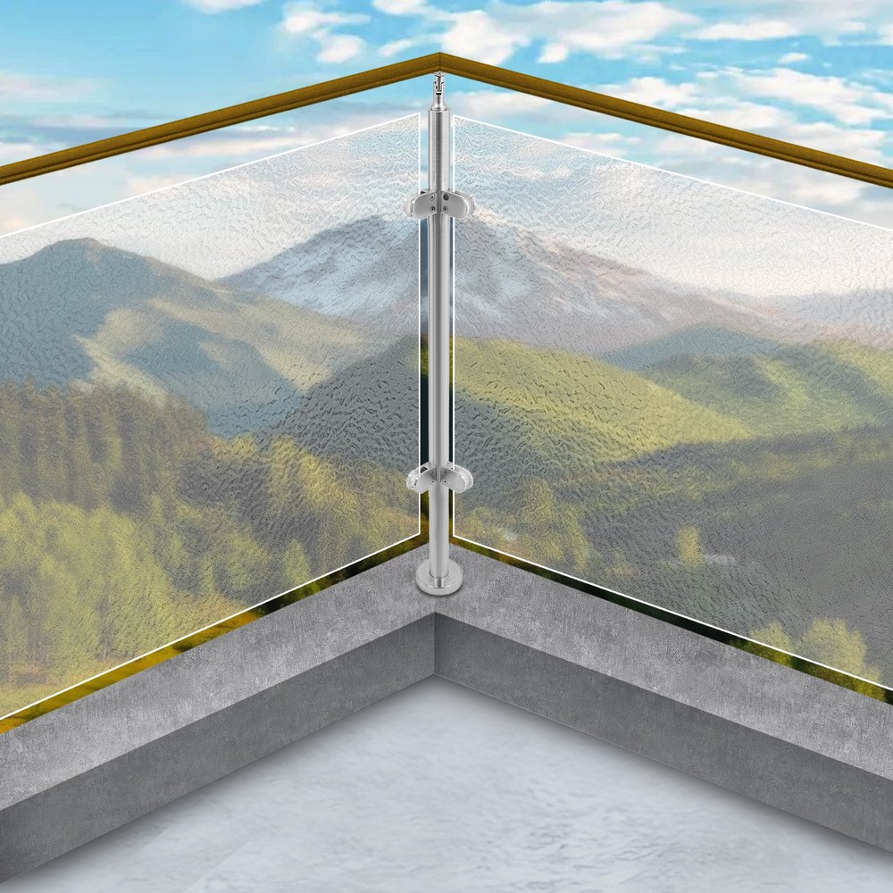 Corner Column Post, Stainless Steel Coner Post, Corner Post for Glass Railing