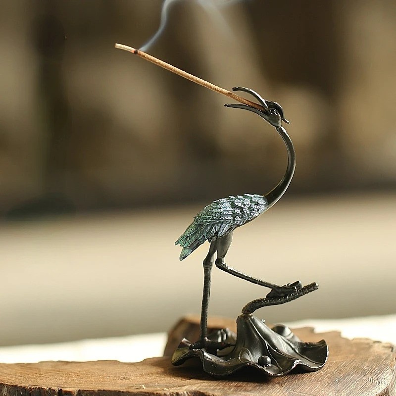 Incense Insert Holder Line Incense Insert Incense Rack Antique Blue Crane Asking