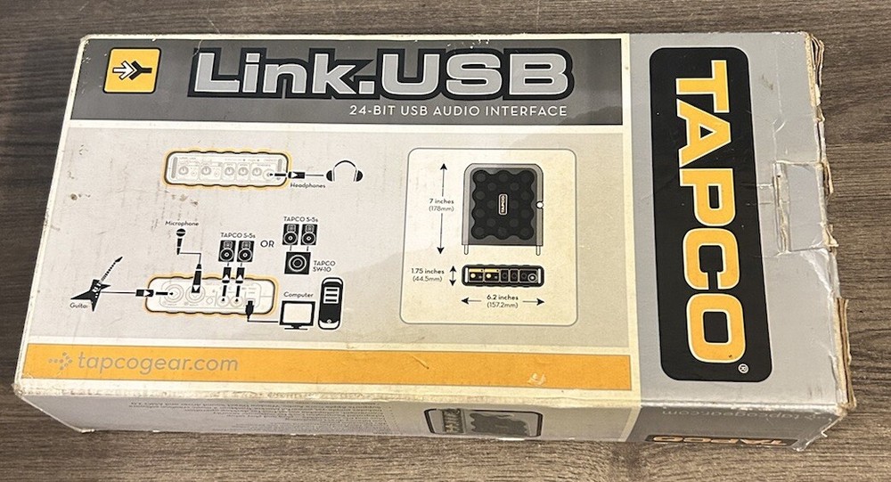 TAPCO Link Firewire 4x6 audio interface 2 Inputs, Fully Tested With Power Supply