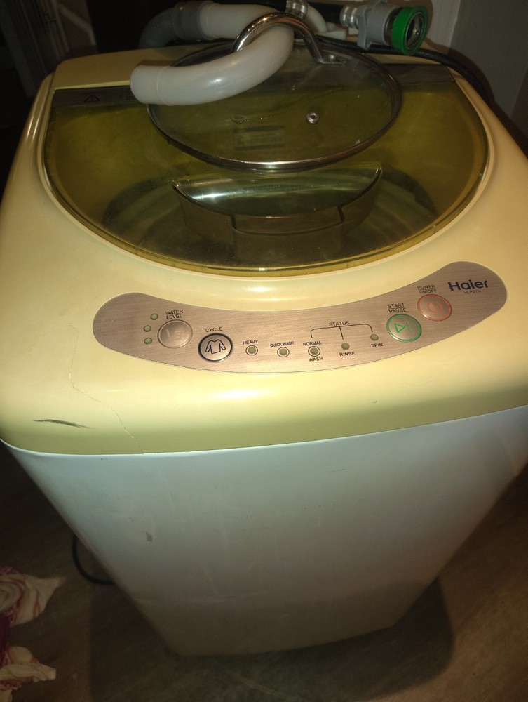 Haier HLP21N Portable Compact Top-Loading Washing Machine Yellow/White