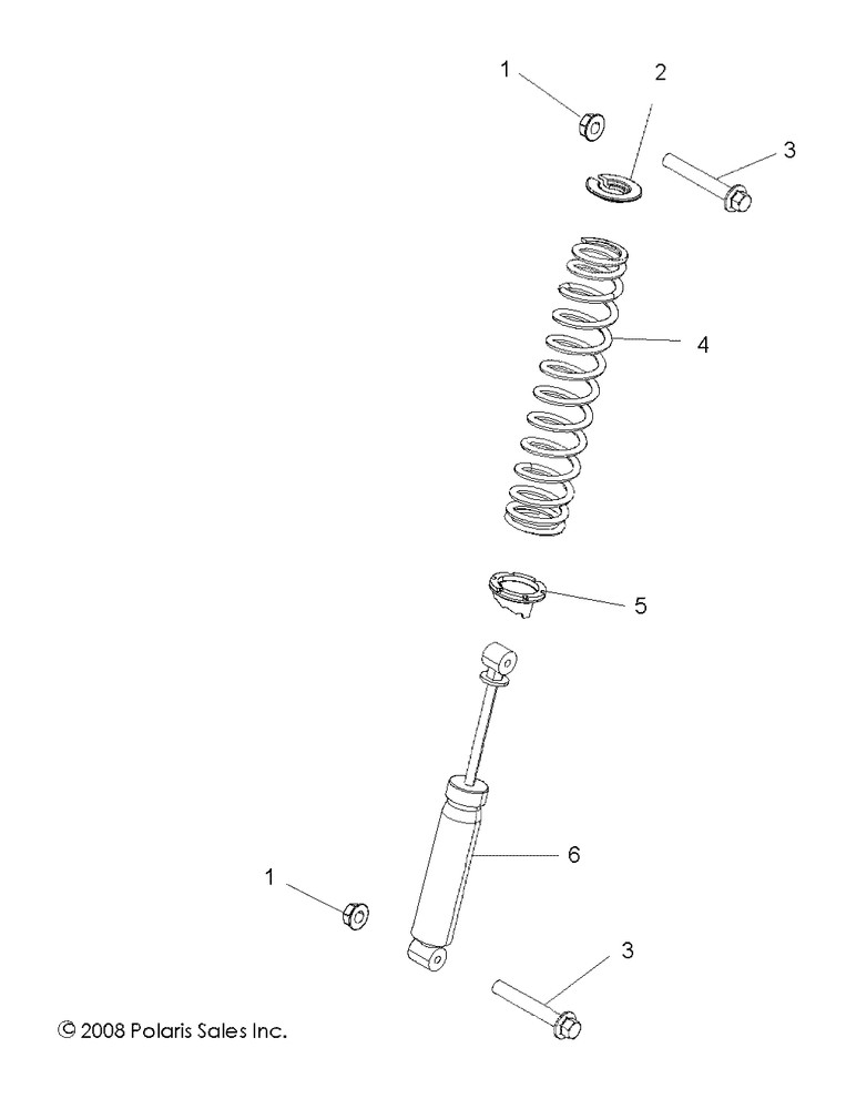Polaris Compression Spring, Front, Medium Gloss Black