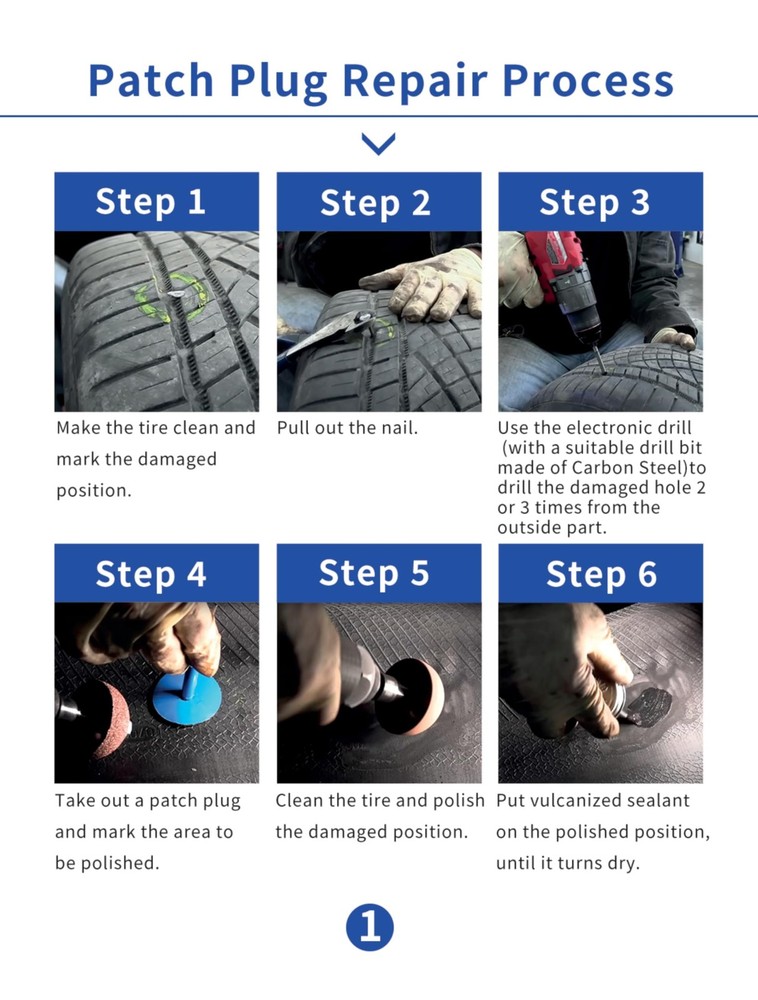 FullMayPro Tire Repair Patch Tool Kit Includes