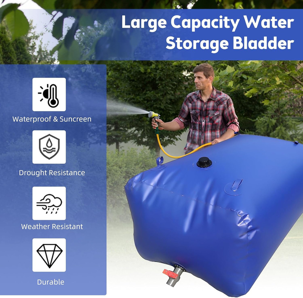 Water Storage Bladder Containers, Portable Large Capacity Foldable Water Bladder