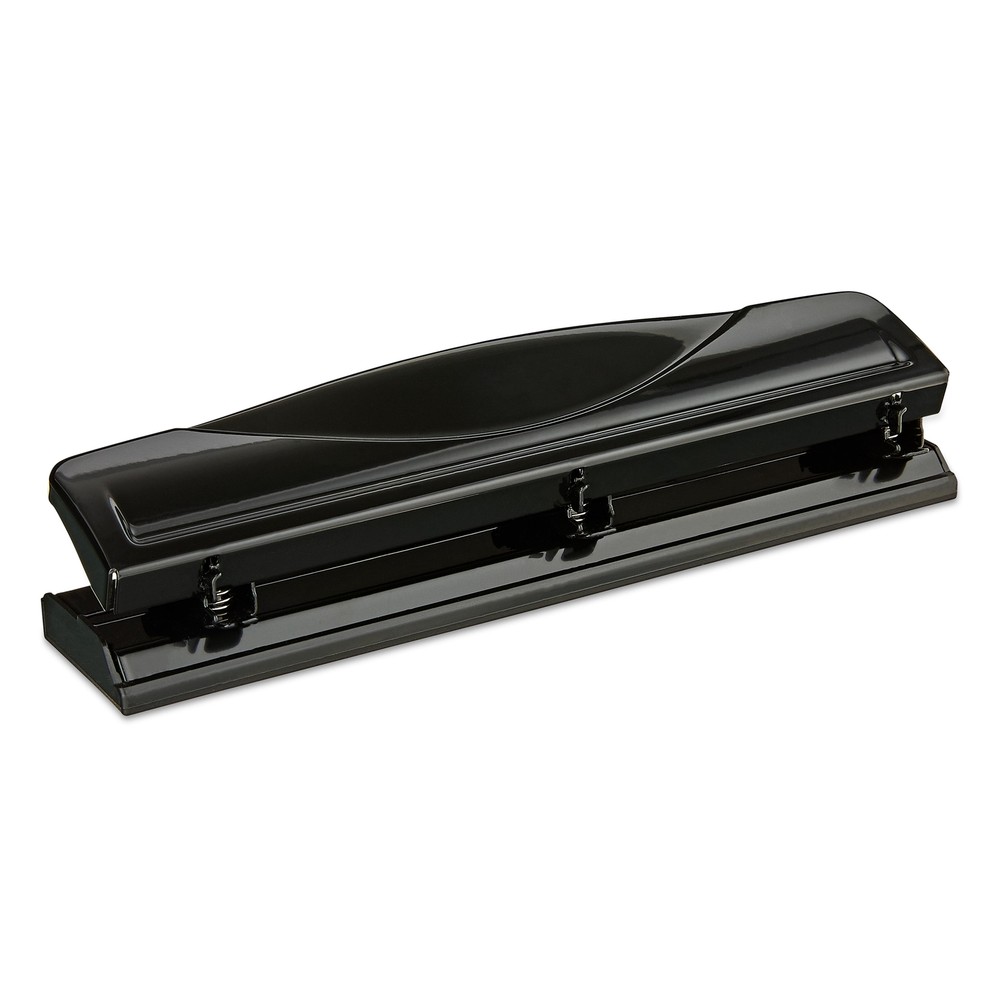 3-Hole Punch, 12 Sheet Capacity, Black